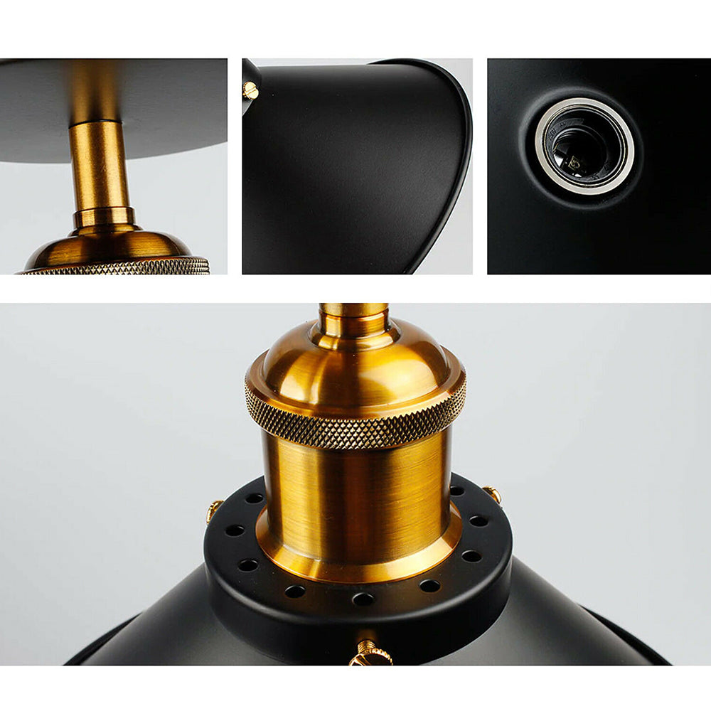 Epoch Suspension Cône Industriel, Métal/Verre, Noir/Bronze, Salon - Neutralighting