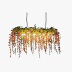Ritta Rectangulaire Fleur Suspension Rose Métal Salle à Manger Salon - Neutralighting