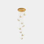 Olivia Moderne LED Suspension Doré Métal/Acrylique Salon Chambre à coucher - Neutralighting