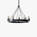 Silva Ronde Industrielle LED Suspension Noir Métal Chambre à coucher - Neutralighting