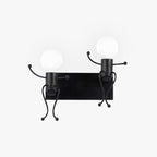 Luxo Applique Murale Design Italien LED Métal Noir/Blanc Chambre à Coucher/Salon - Neutralighting