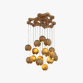 Muto Ball Cluster LED Suspension Bois Salon Chambre à coucher - Neutralighting