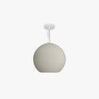 Avi Suspension Boule Minimaliste, Metal/Polystyrène, Blanc/Gris, Salon - Neutralighting