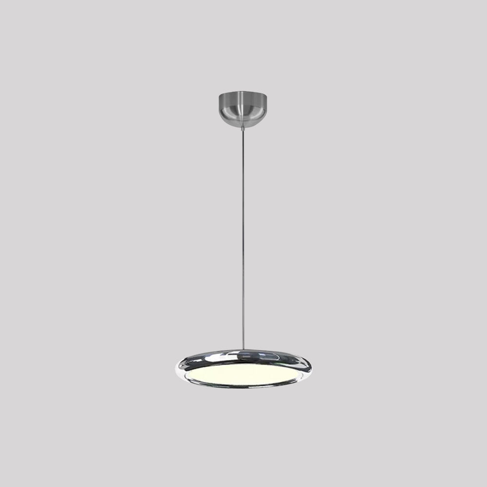 Arisha Suspension Ronde Moderne, Métal/Acrylique, Argent/Or/Rose Rouge, Salon - Neutralighting