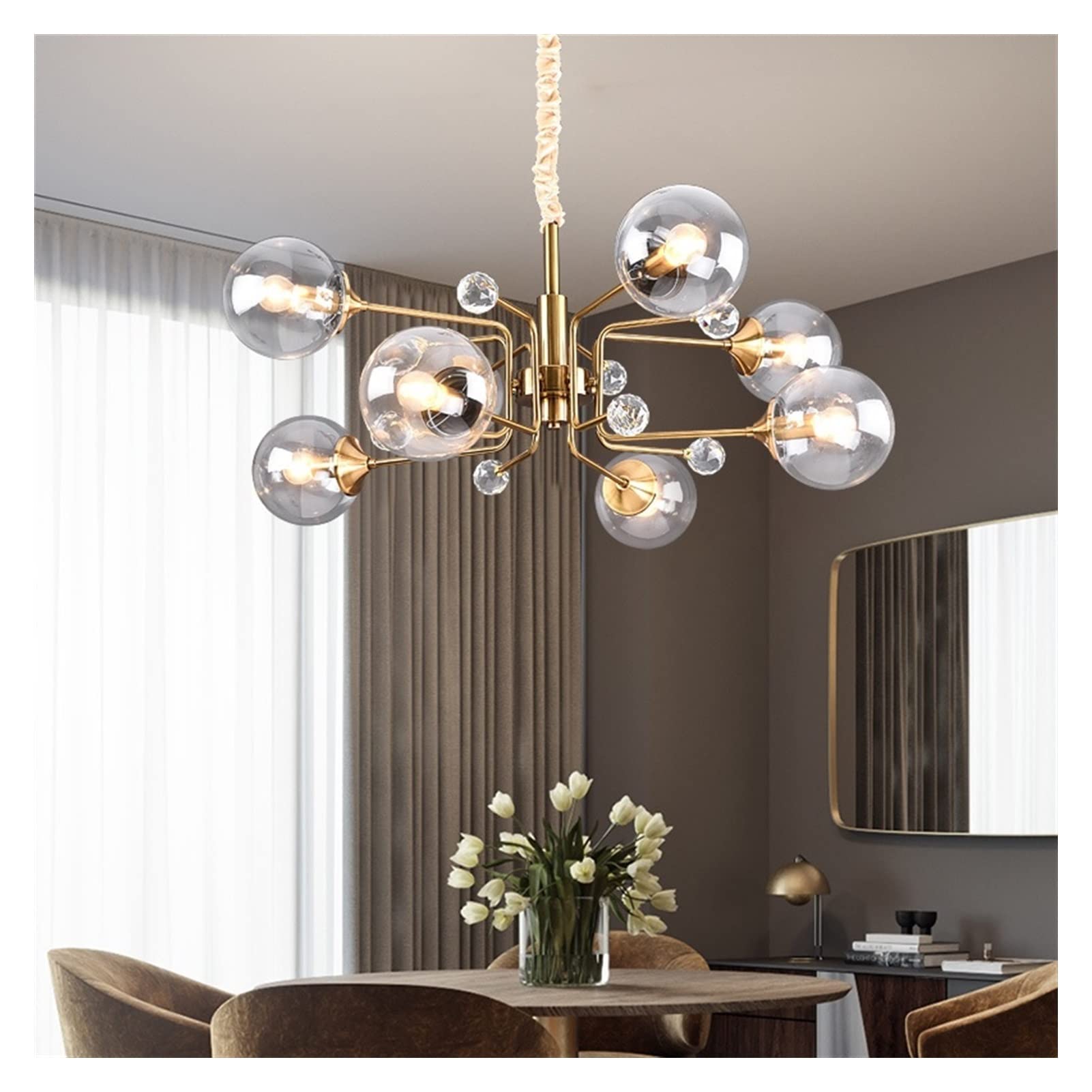 Valentina Moderne Nordique Lustre Clair/Grisl Salon/Chambre à Coucher - Neutralighting