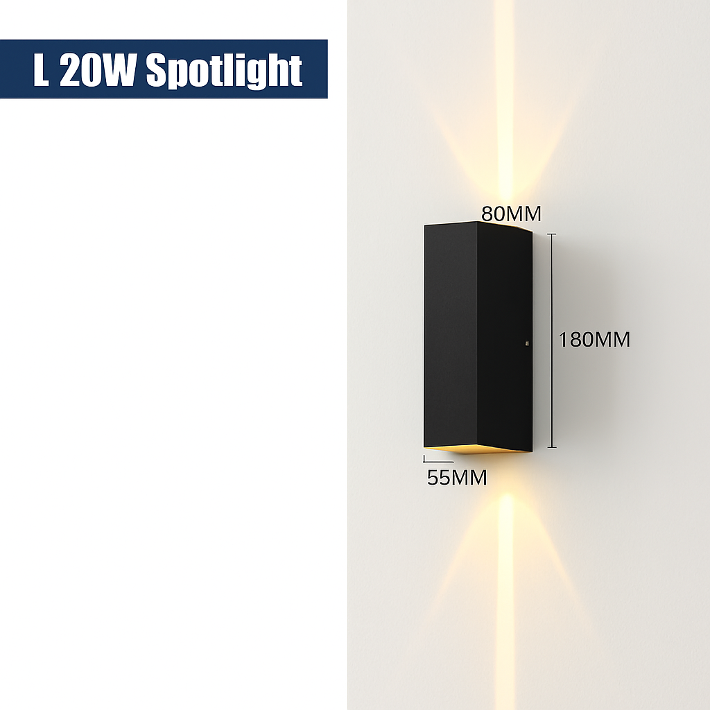 Spot — 6W 10W 20W Outdoor LED Wall Lights Up and Down Narrow Beam COB Aluminium Wall Sconces Porch Light Garden Waterproof Spotlight