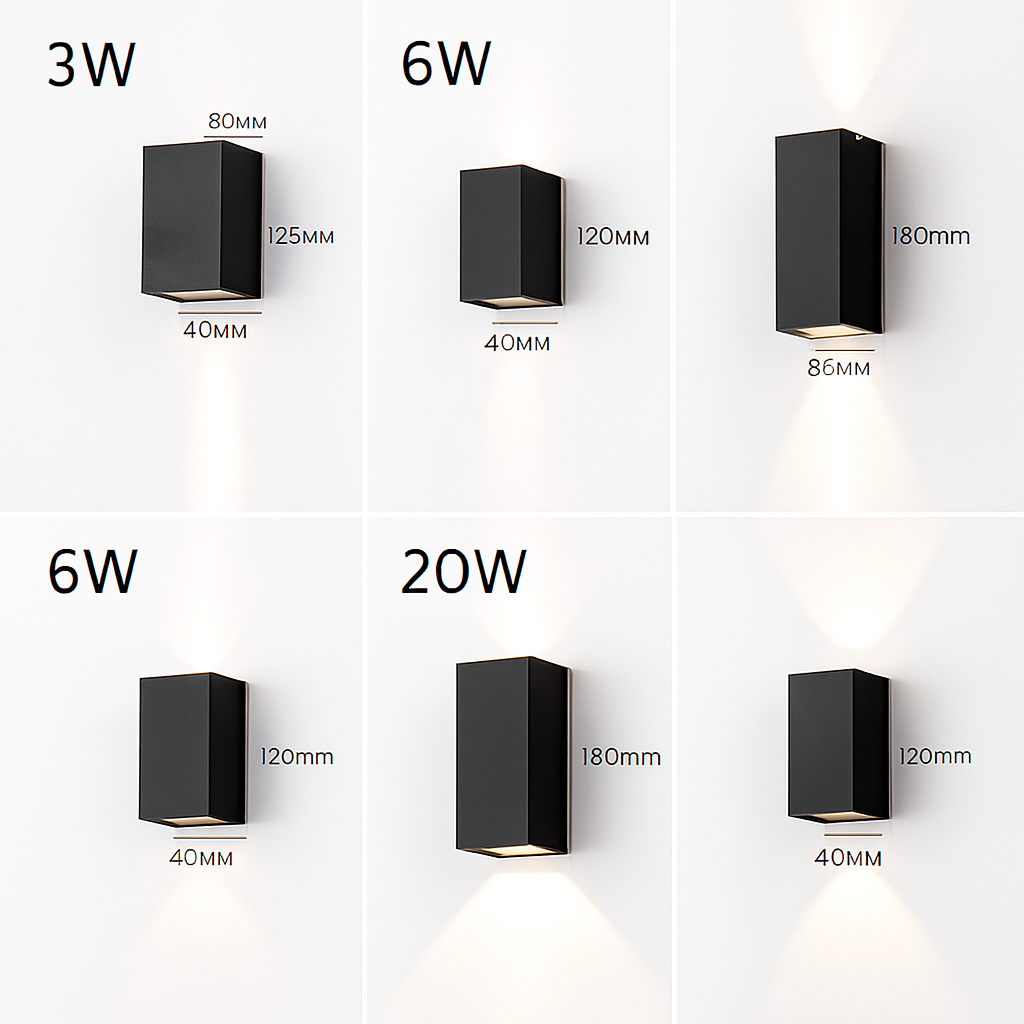 Spot — 6W 10W 20W Outdoor LED Wall Lights Up and Down Narrow Beam COB Aluminium Wall Sconces Porch Light Garden Waterproof Spotlight