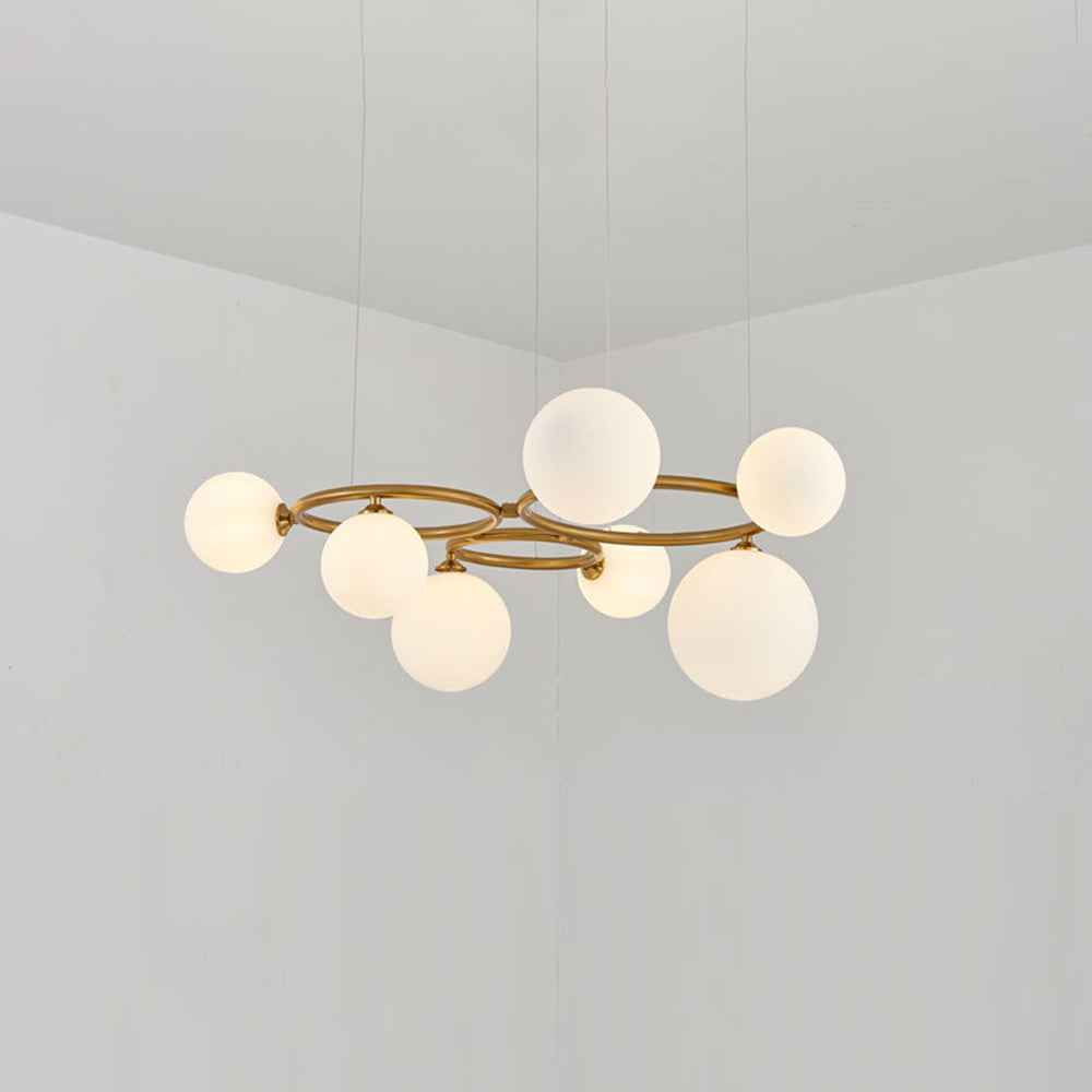 Valentina Luminaires Suspensions Anneau Moderne Métal/Verre Noir/Blanc/Gris/Doré Chambre à Coucher - Neutralighting