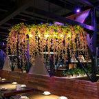 Ritta Rectangulaire Fleur Suspension Rose Métal Salle à Manger Salon - Neutralighting