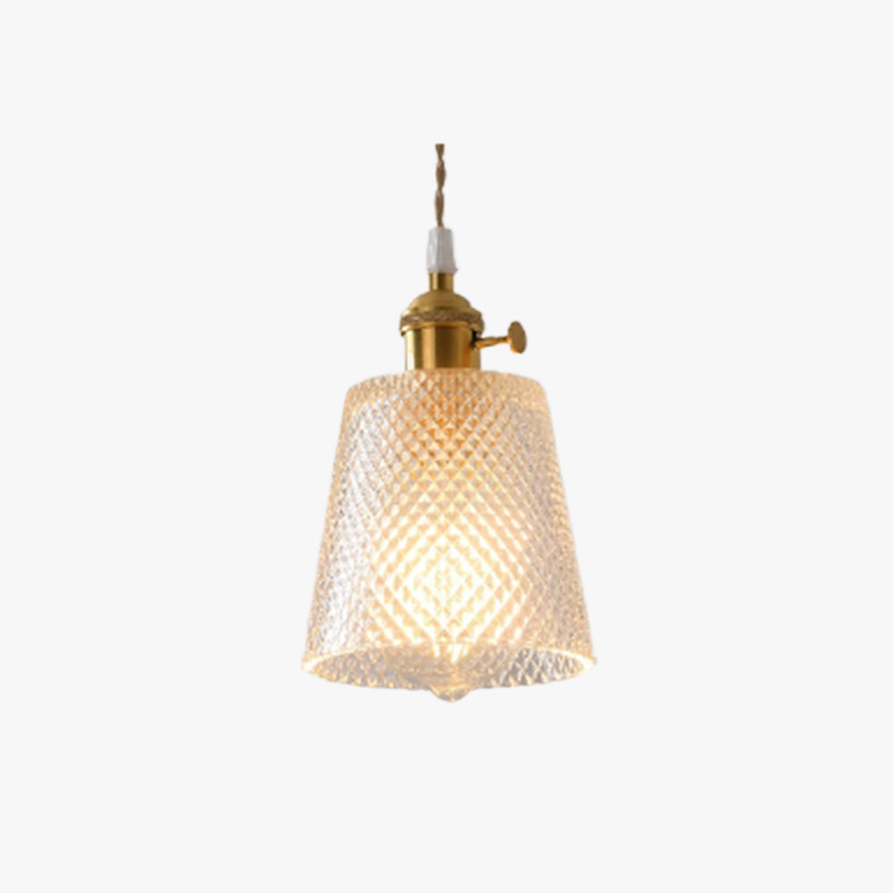 Valentina Luminaires Suspensions Art Deco Floral Vintage Métal/Verre Doré/Clair Salon/Chambre à Coucher - Neutralighting