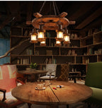 Epoch Vintage LED Lustre Bois/Verre/Métal Salle à manger Salon Bar - Neutralighting