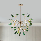 Arisha Art LED Suspension Bleu Métal Agate Salon Chambre à coucher - Neutralighting
