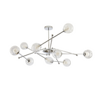 Valentina Lustre Bauhaus Nordique Argent Métal Verre Salon - Neutralighting