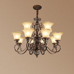 Arisha Rétro Fleur Suspension Métal Verre Salon Chambre à Coucher - Neutralighting