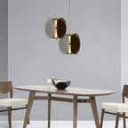 Valentina Suspension Rond LED Simplicité Noir Métal/Verre Chambre à Coucher - Neutralighting