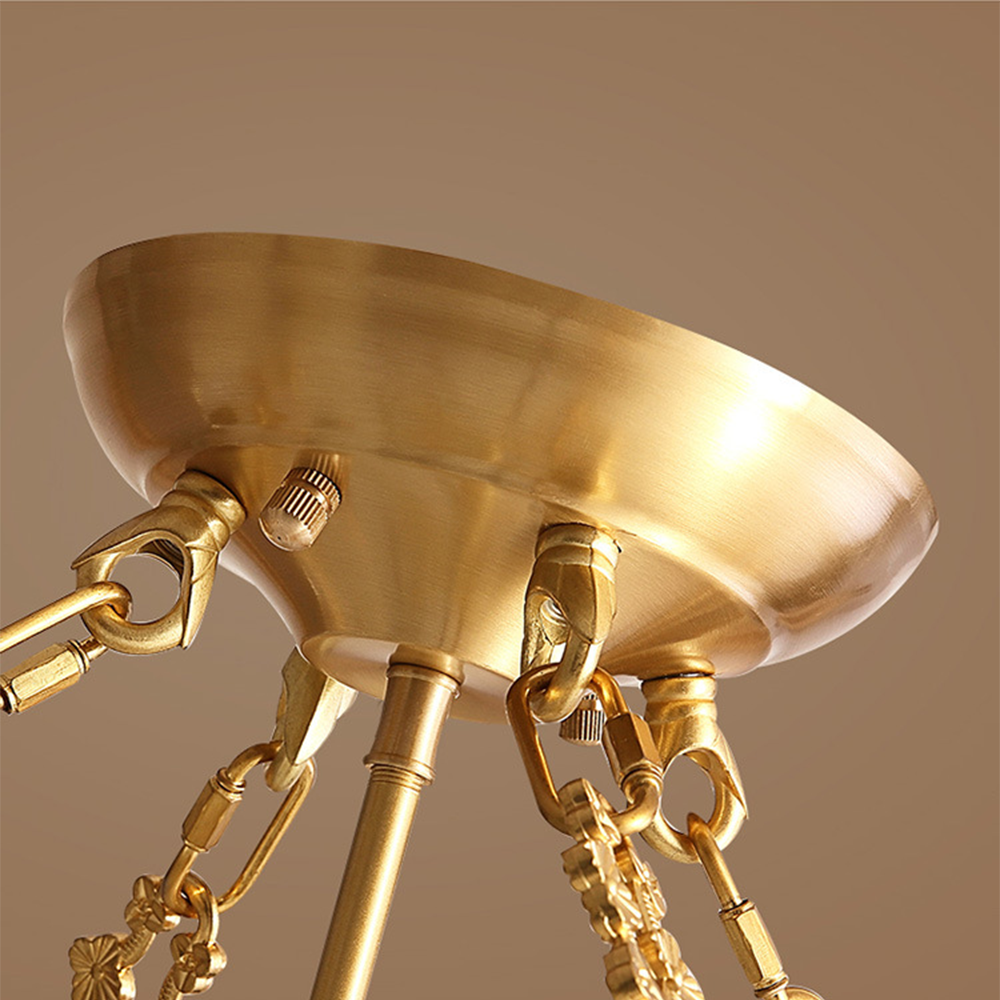Silva Plafonnier Rétro Fleur Métal Verre Chambre à Coucher - Neutralighting