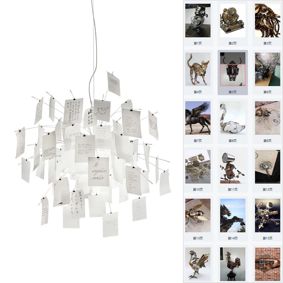 Ortheen Lustre Métal Papier Créativité Individuelle - Neutralighting