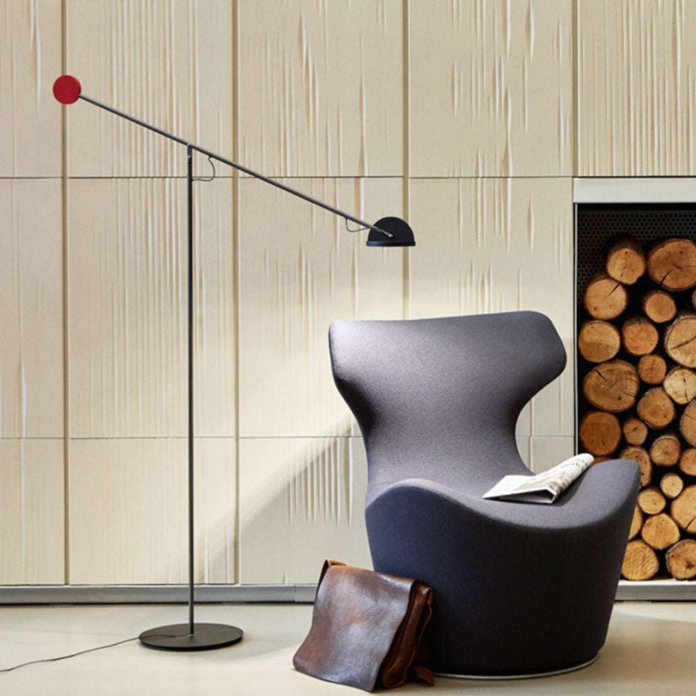 Arisha Design Lampadaire Linéaire Simple Métal Noir Salon/Chambre - Neutralighting