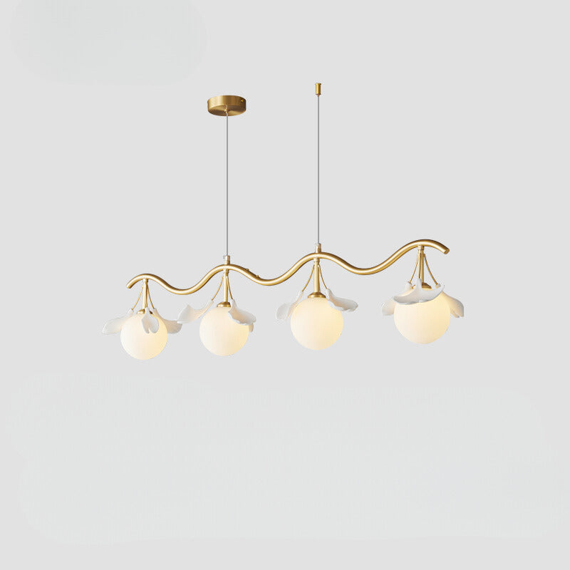 Olivia Lustre Luxueux Minimaliste Créatif Feuille Verre Salon - Neutralighting