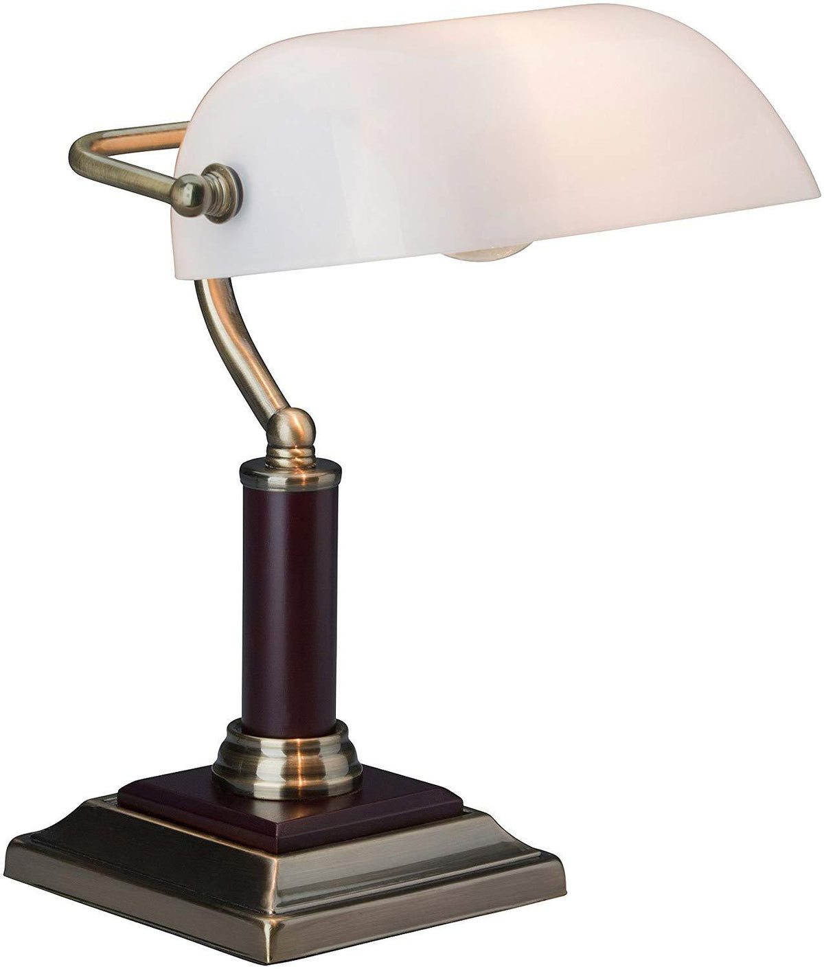 Lampe de Banquier Ancienne Gabriel Césure en Bois - Le Charme du Bois au Quotidien