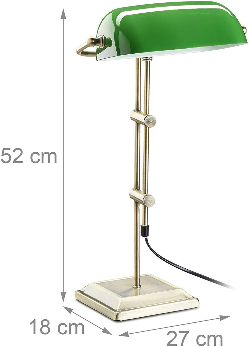 Lampe de Banquier Originale Élisa Harmonie en Laiton - Reflets Délicats & Caractère Affirmé