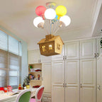 Aria Design LED Plafonnier Bois Métal Acrylique Salle Des Enfants - Neutralighting