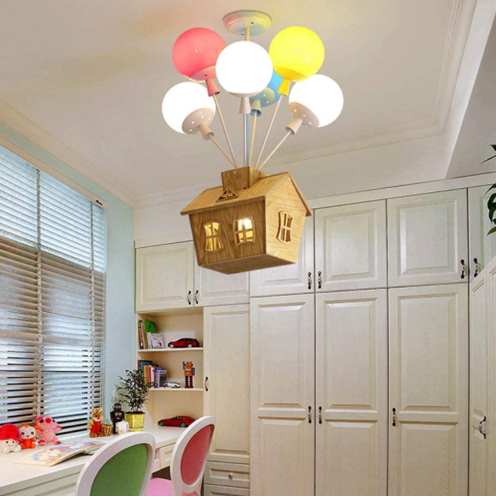 Aria Design LED Plafonnier Bois Métal Acrylique Salle Des Enfants - Neutralighting