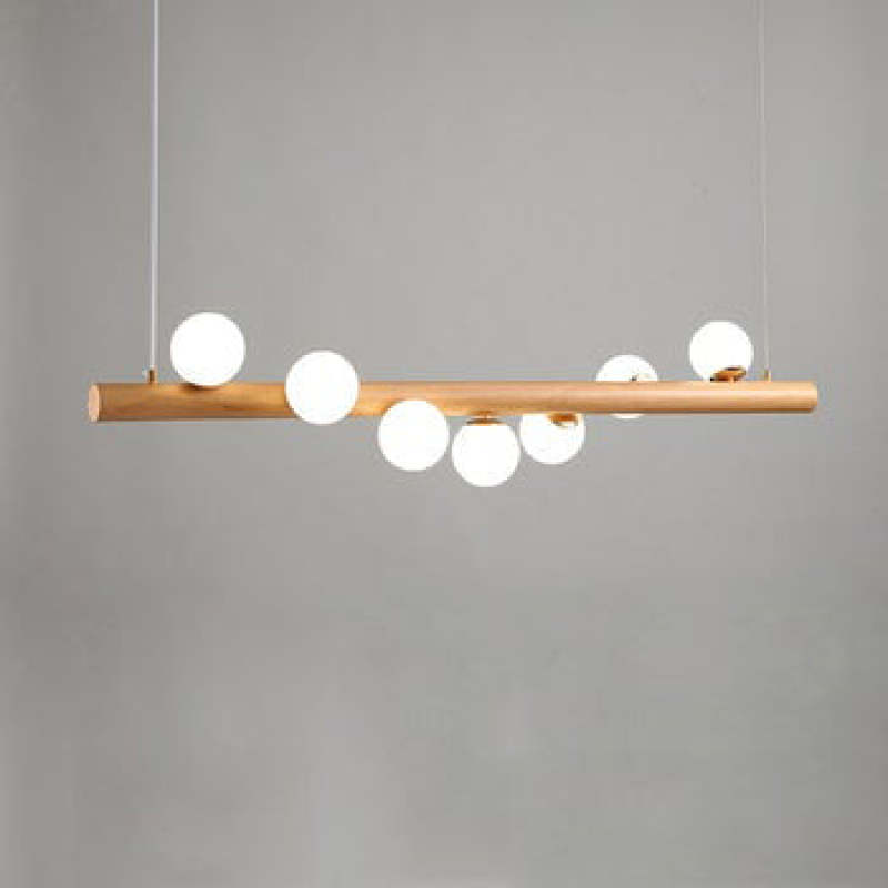 Valentina Verre Bolla Suspension en Bois/Noce - Neutralighting