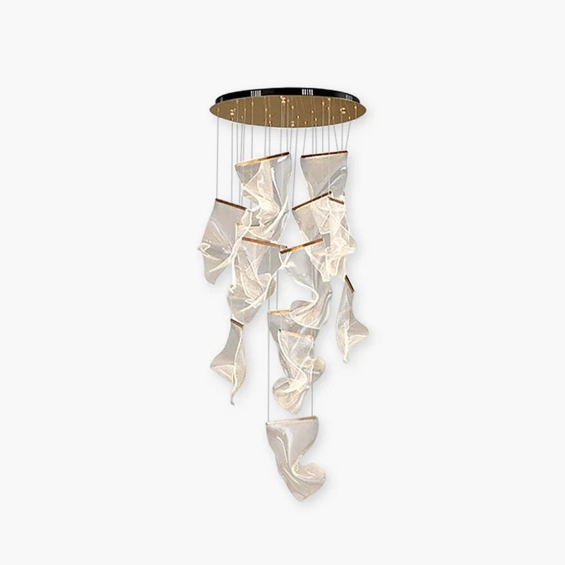 Kristy Suspension Carrée Contemporaine Métal/Acrylique Doré Salon/Escalier - Neutralighting