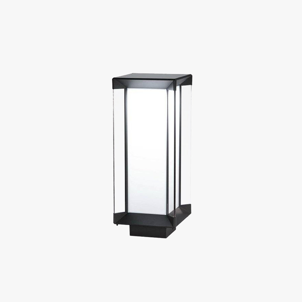 Ray Borne Extérieure Rectangulaire Moderne, Métal/Verre, Blanc/Noir, Cour - Neutralighting