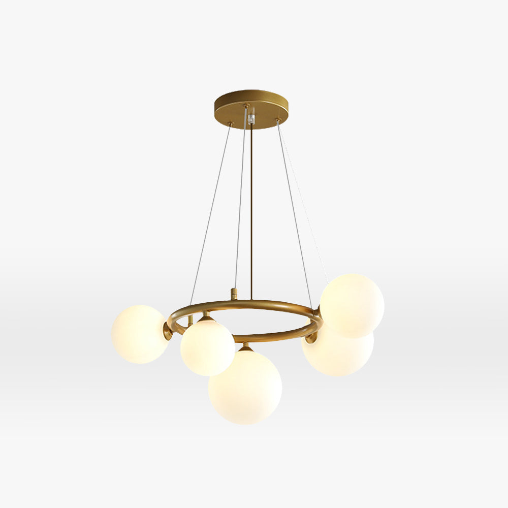 Valentina Luminaires Suspensions Anneau Moderne Métal/Verre Noir/Blanc/Gris/Doré Chambre à Coucher - Neutralighting