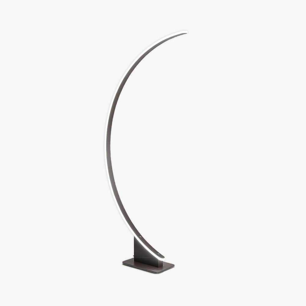 Ray Design Lampadaire Arche Simple Métal/Silicone Café/Blanc Salon/Chambre à Coucher - Neutralighting