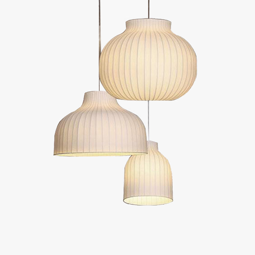Ritta Suspension Vintage, Métal/Soie, Blanc, Salle à Manger - Neutralighting