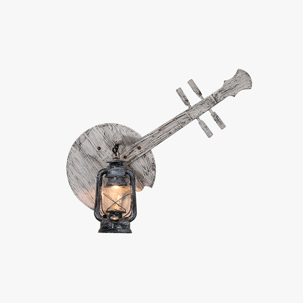 Epoch Applique Murale en Forme de Luth, Métal et Bois - Neutralighting