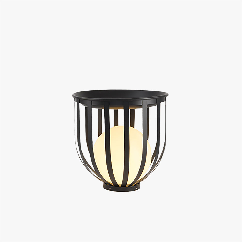 Ray Lampadaire Solaire Globe Moderne, Métal, Noir, Allée - Neutralighting