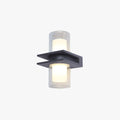 Ray Applique Murale Cylindrique Moderne, Métal/Verre, Noir, Jardin/Cour - Neutralighting