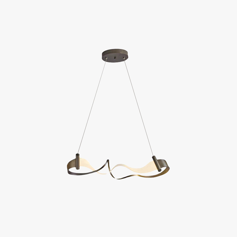 Arisha Suspension Linéaire Minimaliste, Metal, Blanc/Brun, Chambre - Neutralighting