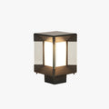 Ray Lampe de Poteau Rectangulaire Moderne, Métal/Verre, Noir/Or, Balcon - Neutralighting