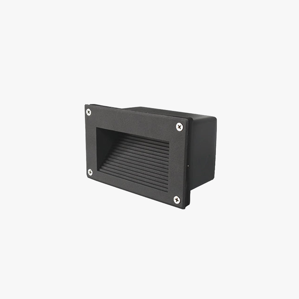 Ray Éclairage Escalier Extérieur Rectangulaire Moderne, Métal/Verre, Gris/Noir, Escalier - Neutralighting