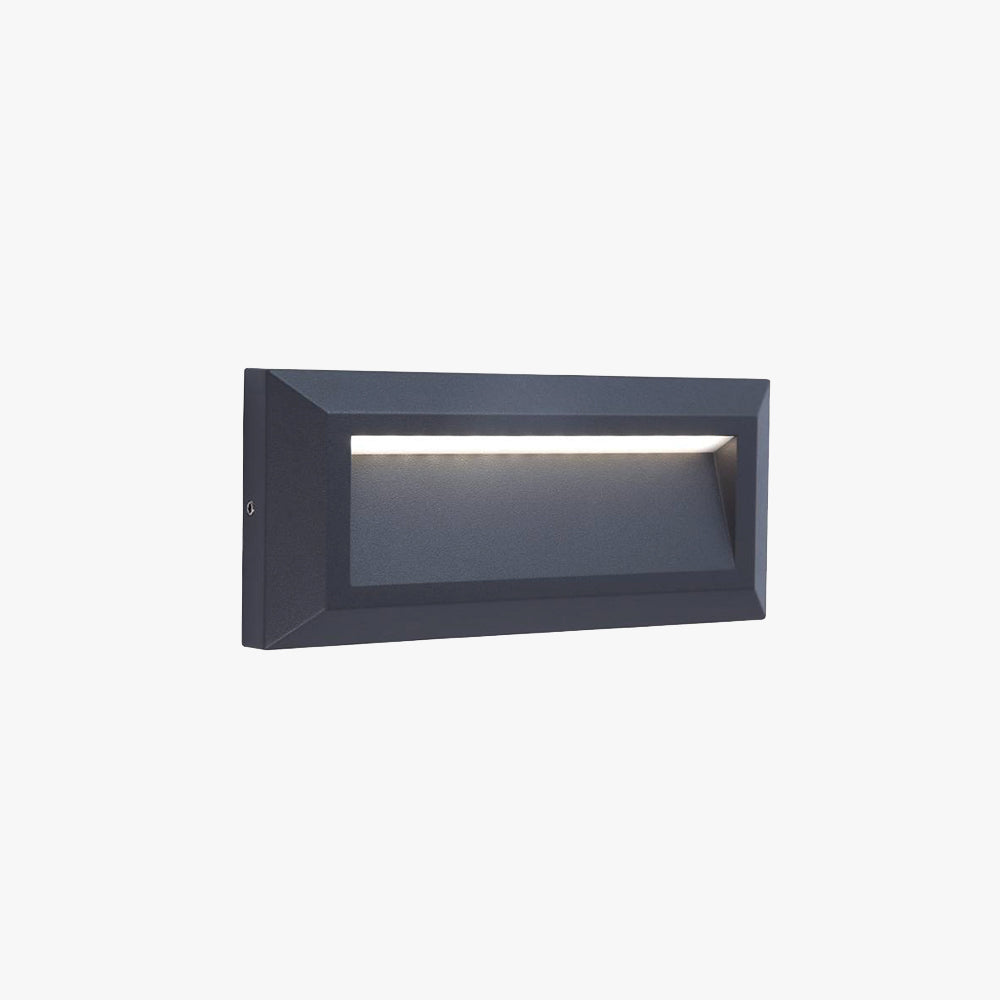 Ray Éclairage Escalier Extérieur Rectangulaire Simple, Métal, Noir, Cour - Neutralighting
