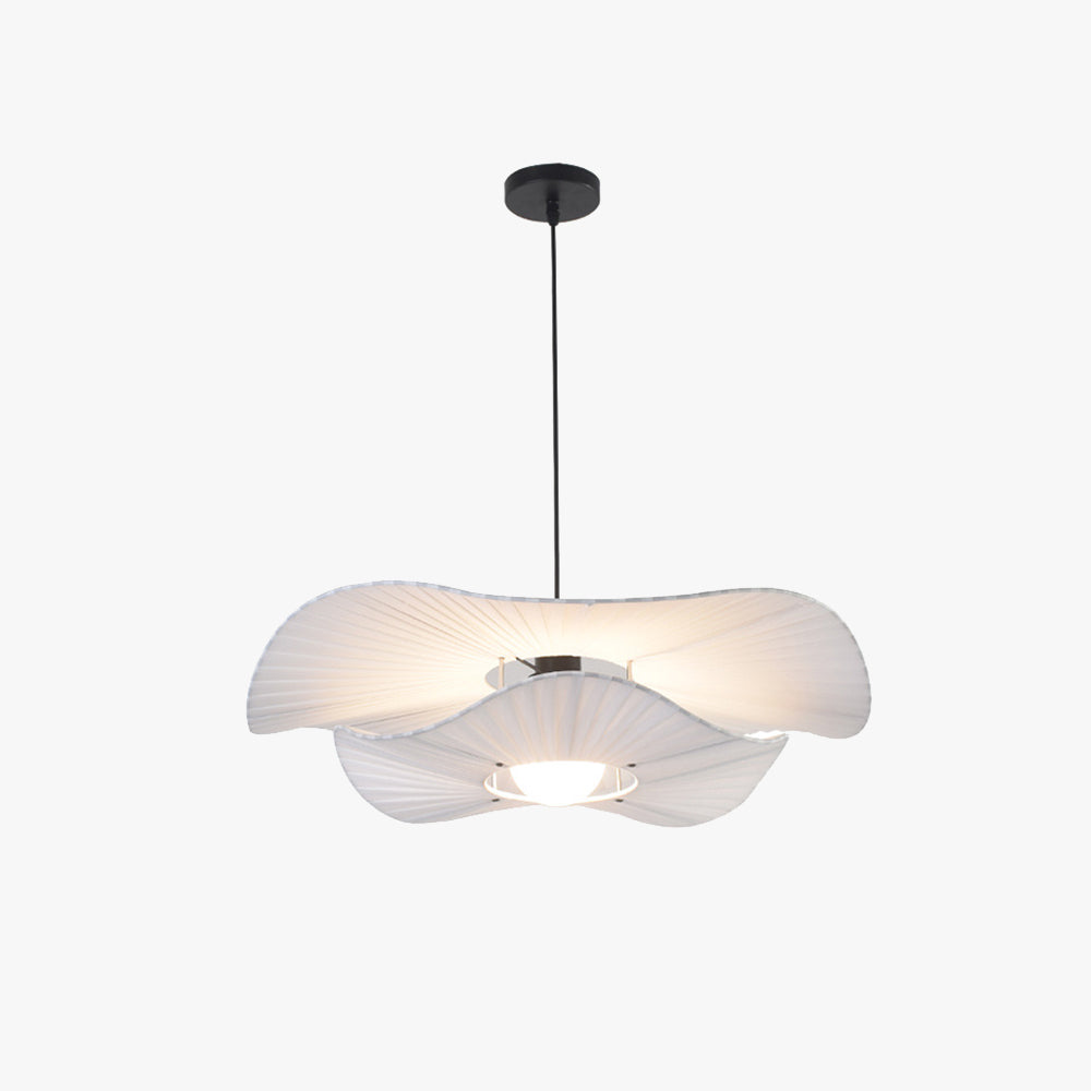 Ritta Suspension Petale Retro, Metal/Tissu, Blanc, Chambre à Coucher - Neutralighting