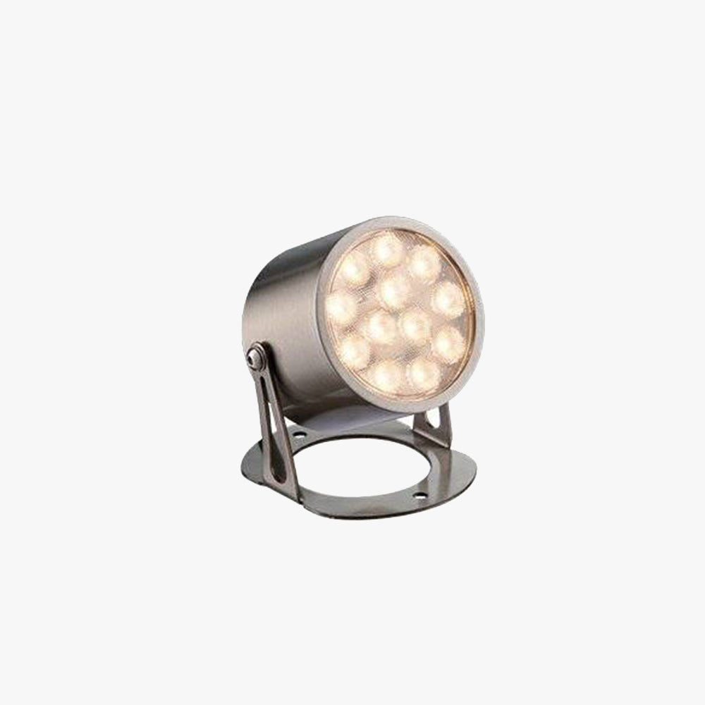 Ray Spot de Bassin Cylindre Moderne, Métal/Verre, Noir, Cour - Neutralighting