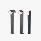 Ray Borne Extérieure Pivotante Moderne, Métal, Noir, Allée - Neutralighting