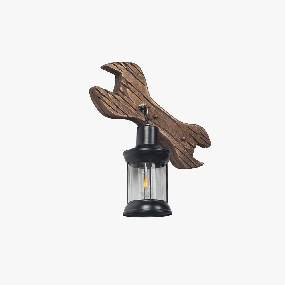 Epoch, Applique Lanterne & Spanners, Bois et Métal - Neutralighting