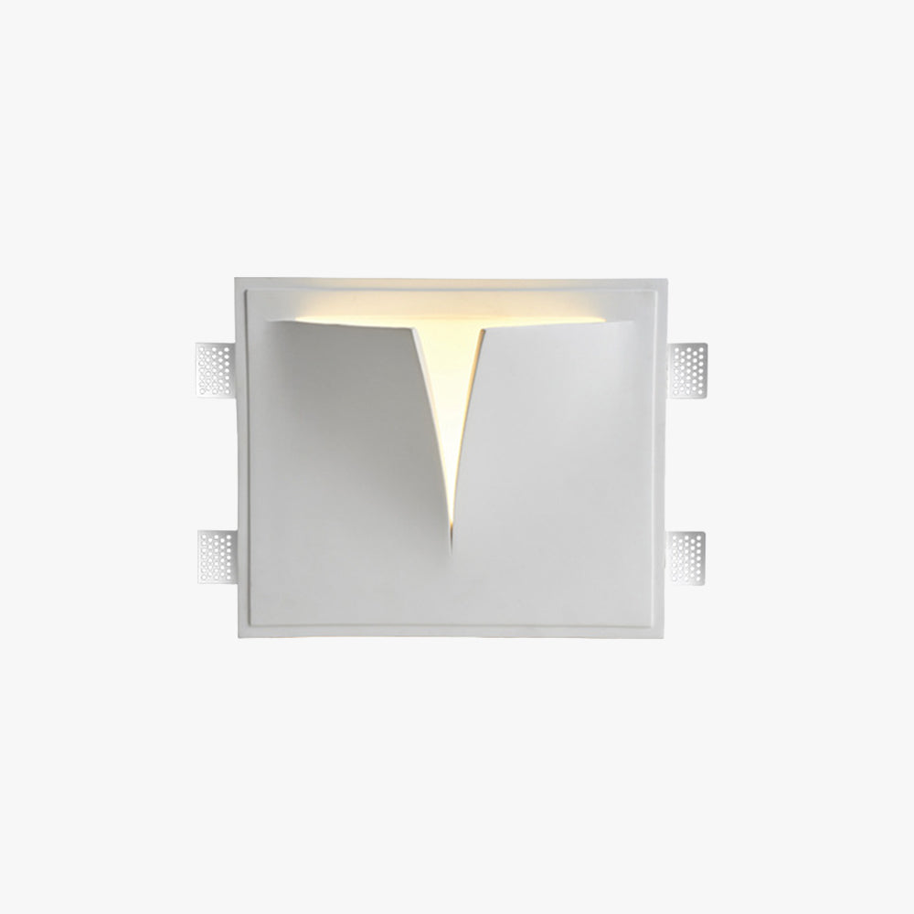 Aria Applique Murale Encastrée/Plâtre, Moderne, 4 Styles, Métal, Blanc, Salon - Neutralighting