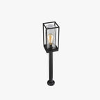 Ray Borne Extérieure Rectangulaire Moderne, Métal/Verre, Noir, Allée - Neutralighting