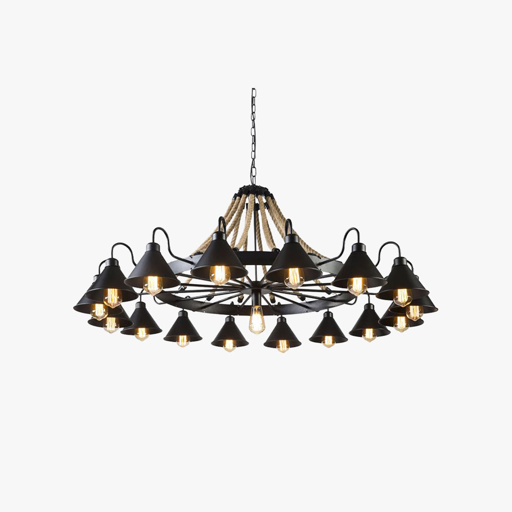 Silva Suspension Dôme Industriel, Métal/Verre, Noir/Blanc, Salon - Neutralighting