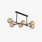 Valentina Moderne LED Suspension Noir Métal Verre Salon Chambre à Coucher - Neutralighting