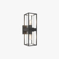 Silva Applique Murale Rectangulaire Vintage, Métal/Verre, Noir, Jardin - Neutralighting