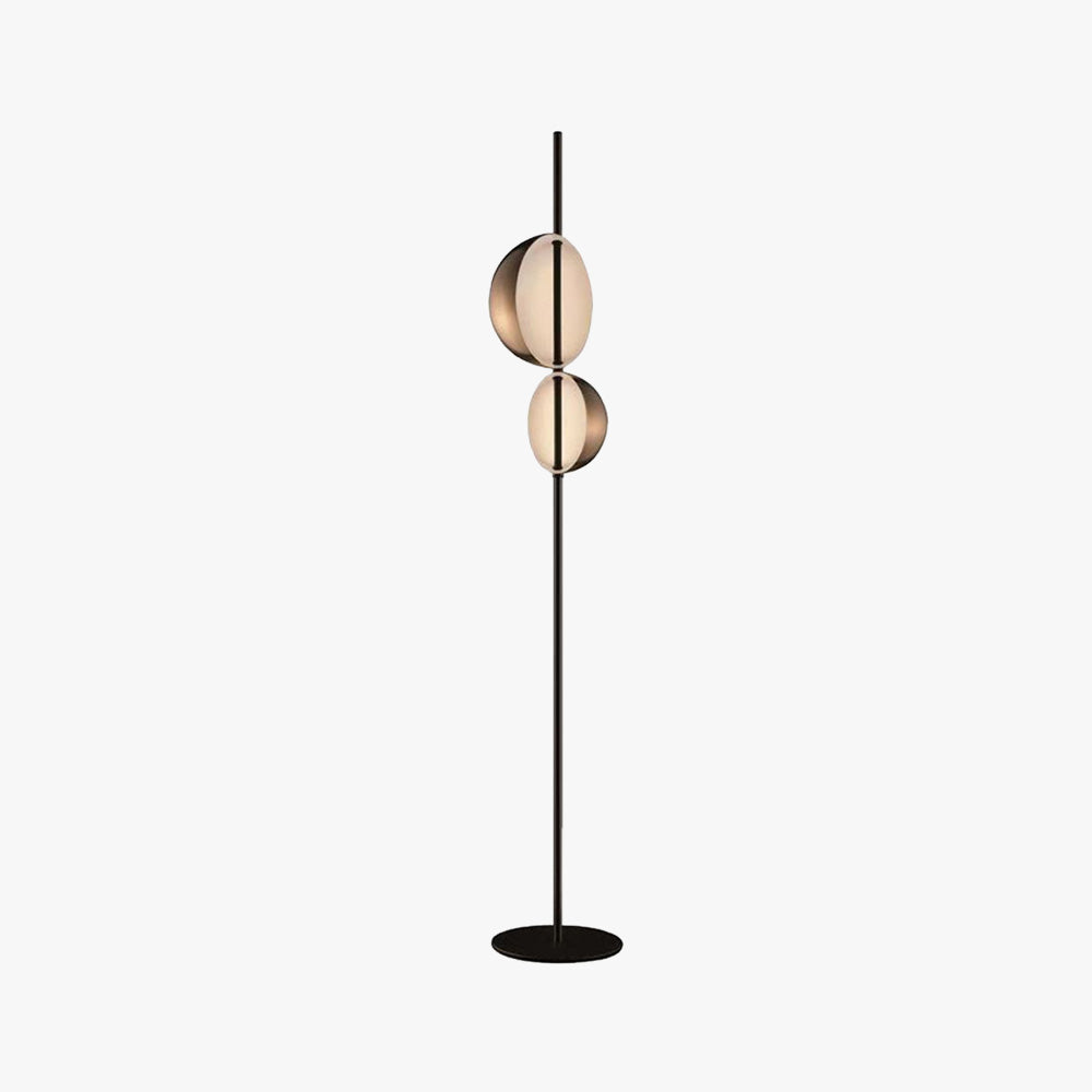 Mira Design Lampadaire Rond Moderne Métal Noir/Or Bureau/Chambre - Neutralighting